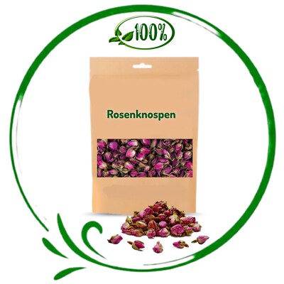 50g Essbare Rosenknospen    Premiumqualität für Tee, Dessert & Dekoration