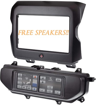 2018-Up Jeep Wrangler Integrated Double-Din Touchscreen Radio Dash Install Kit