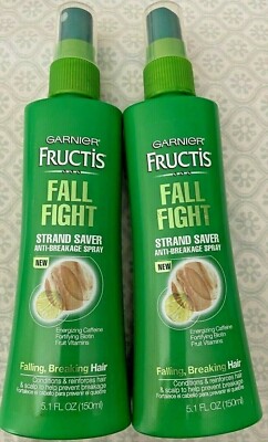 Lot of 2- Garnier Fructis Fall Fight Strand Saver Anti Breakage Spray
