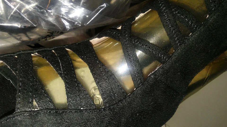 Mujer Olsenboye "Katrina" Negro Stilletto Botines Bomba Punta Abierta Talla 8.5M Nuevo en Caja Foto 4 de 4