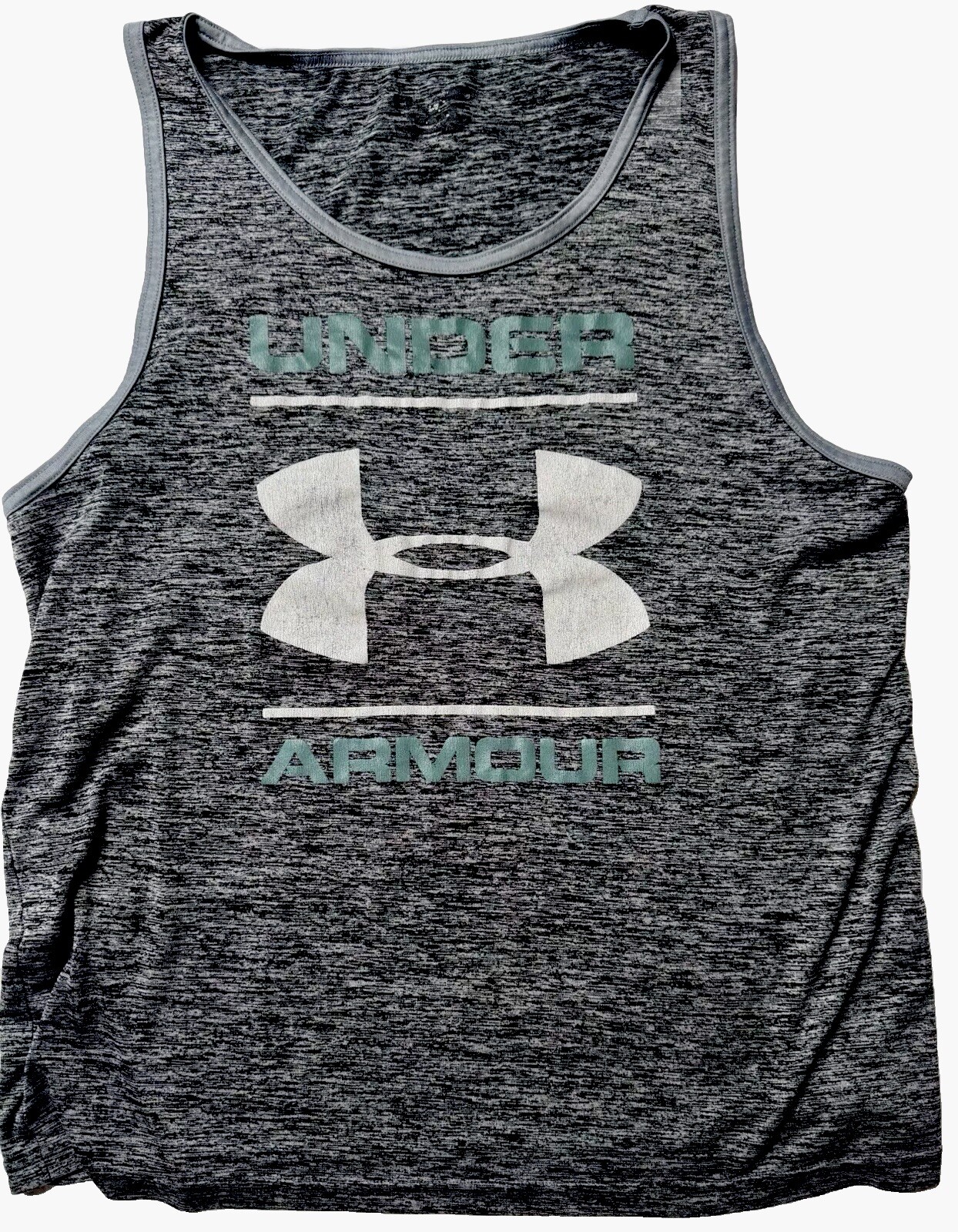 Vintage UA UNDER ARMOR Dri-Fit Muscle Shirt - Gray Sleeveless T-shirt - Medium!
