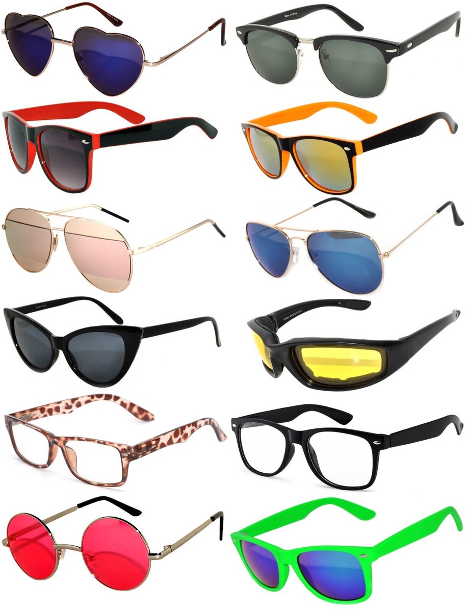 LOT OF MIX SUNGLASSES WHOLESALE VARIATION MODELS MEN WOMEN ASSORTED METAL  PLASTI