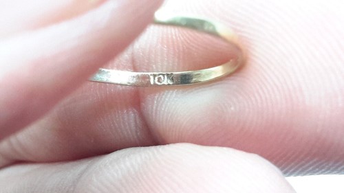 10K yellow gold ladies oval black onyx diamond ring - Picture 4 of 7