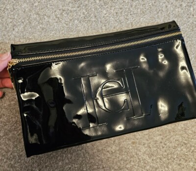Carolina Herrera makeup pouch BAG patent leather GOLD LOGO zipper - Main Image