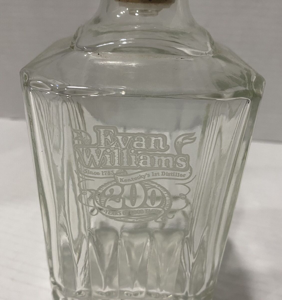 Evan Williams 200 Year Anniversary Whiskey Bourbon Decanter Evan Williams 200 Year Anniversary Whiskey Bourbon Decanter