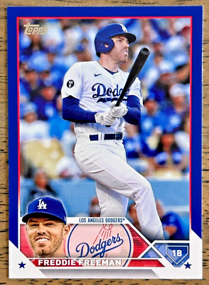 Freddie Freeman 2023 Topps Baseball Royal Blue Parallel #200 LA