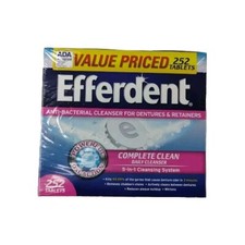 Efferdent Complete Clean Anti-Bacterial Daily Denture Cleanser Tablets 252 Ct