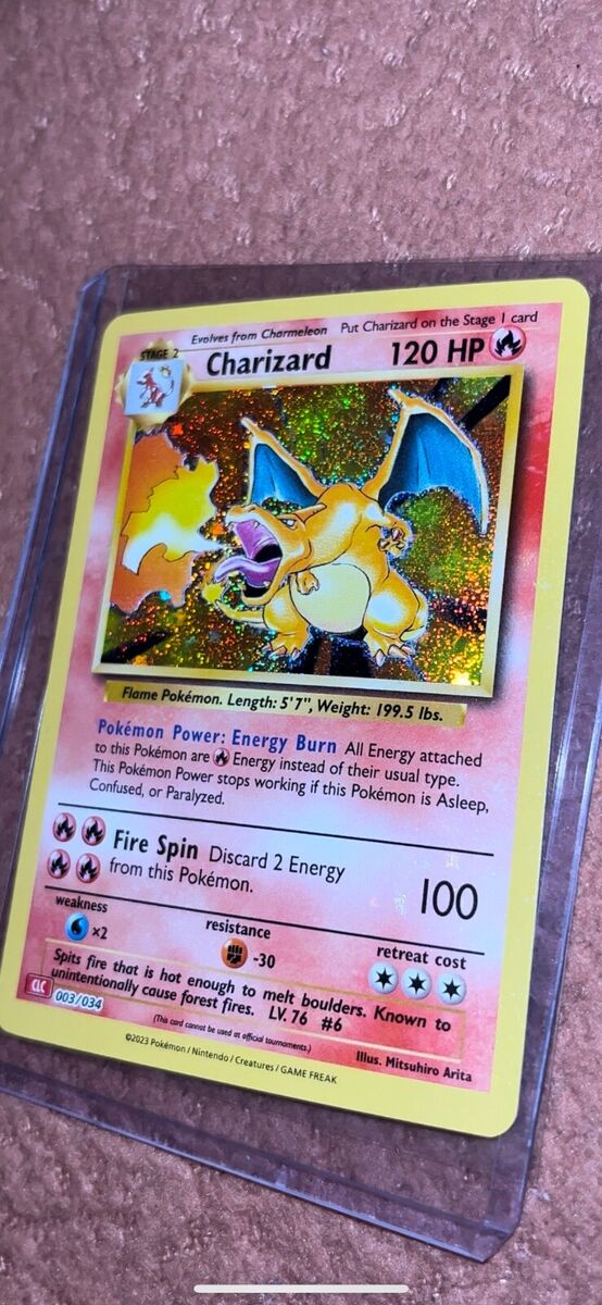 Charizard Holo Bleed Error and Energy Error Classic Set Mint Charizard Holo Bleed Error and Energy Error Classic Set Mint