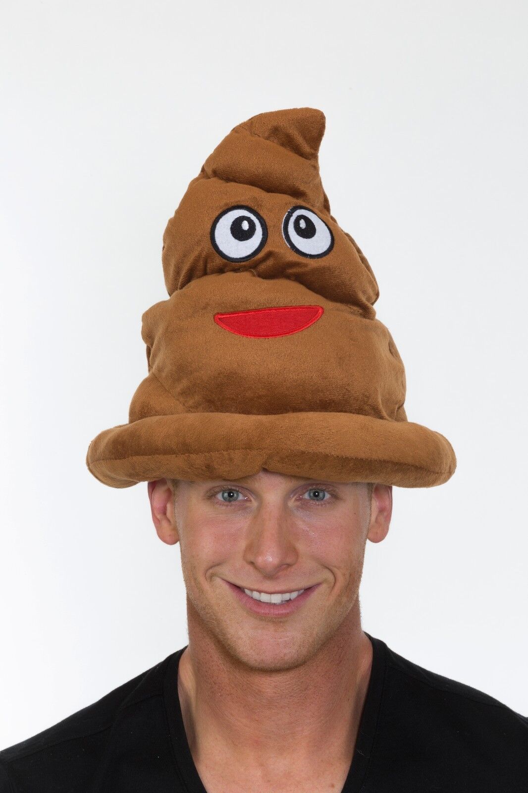 Brown Poop Emoji Hat Swirly Turd Cap Halloween Costume Adult Unisex