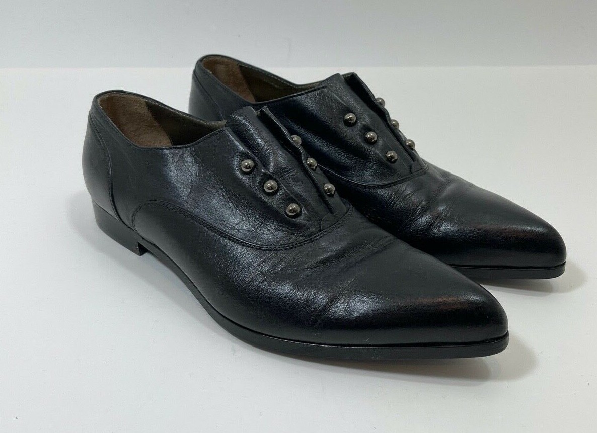 Lanvin Leather Laceless Oxfords in 