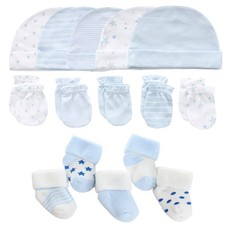 Baby Boys Caps Mittens and Thick Warm Socks Cotton Newborn Essentials Accesso...