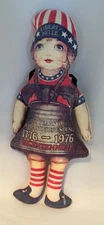 Liberty Bell Bicentennial Sesquicentennial 1926-1976 Rag Cloth Doll