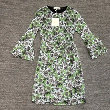 Diane Von Furstenberg Dress Women Large Floral DVF Faridah Willow Flower Mesh