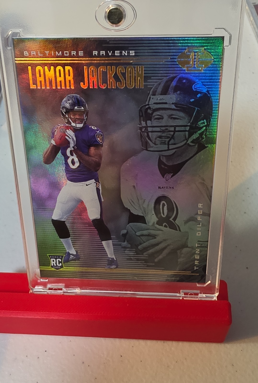 2018 Panini Illusions - Lamar Jackson, Trent Dilfer #25 (RC)