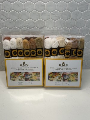 2 DMC 12pc OCEAN & SKY Tapestry Skeins (8.7yd Per Skein) #486FP512.  Earth Tones