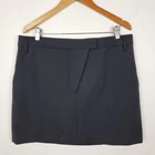 Country Road Mini Wool Skirt Black Size 16 NWT