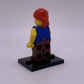 LEGO Pirate Minifigure Blue vest Reddish Brown Legs Red Bandana pi137b 9349