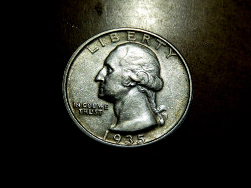 Nice Higher Grade AU/UNC Better Date 1935-S Washington Silver Quarter DF3