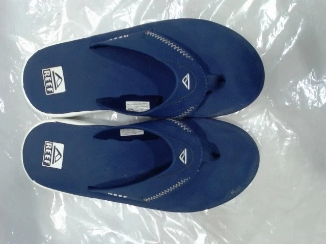 UsadoMuy Bueno - Chanclas Reef Para Hombres Abanico Prejuego, Azul Marino/Blanco, 8 Foto 3 de 4