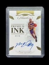 2019 panini flawless #PI-NVE nick van exel; gold 2/10 premium ink auto  - SICK -