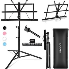Portable Sheet Music Stand: Dual Use Desktop Book Holder Folding Lightweight ...