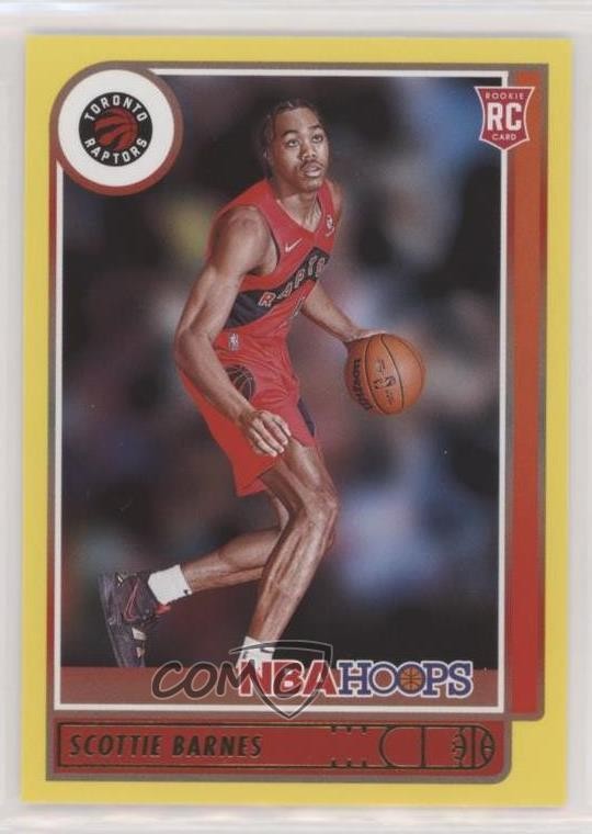 2021-22 Panini NBA Hoops Rookies Yellow Scottie Barnes #227 0d0u