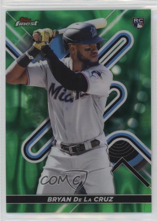 2022 Topps Finest Green Lava Refractor 94/99 Bryan De La Cruz #24 Rookie RC 0y54