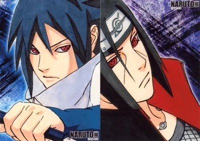 Sasuke & Itachi Uchiha Naruto Exhibition Bromide Set 2 Cards Collectible  Sasuk