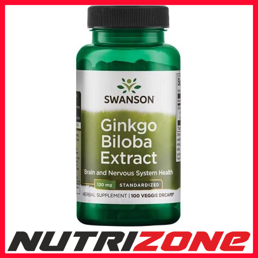 Swanson Ginkgo Biloba Extract, 120mg - 100 vcaps