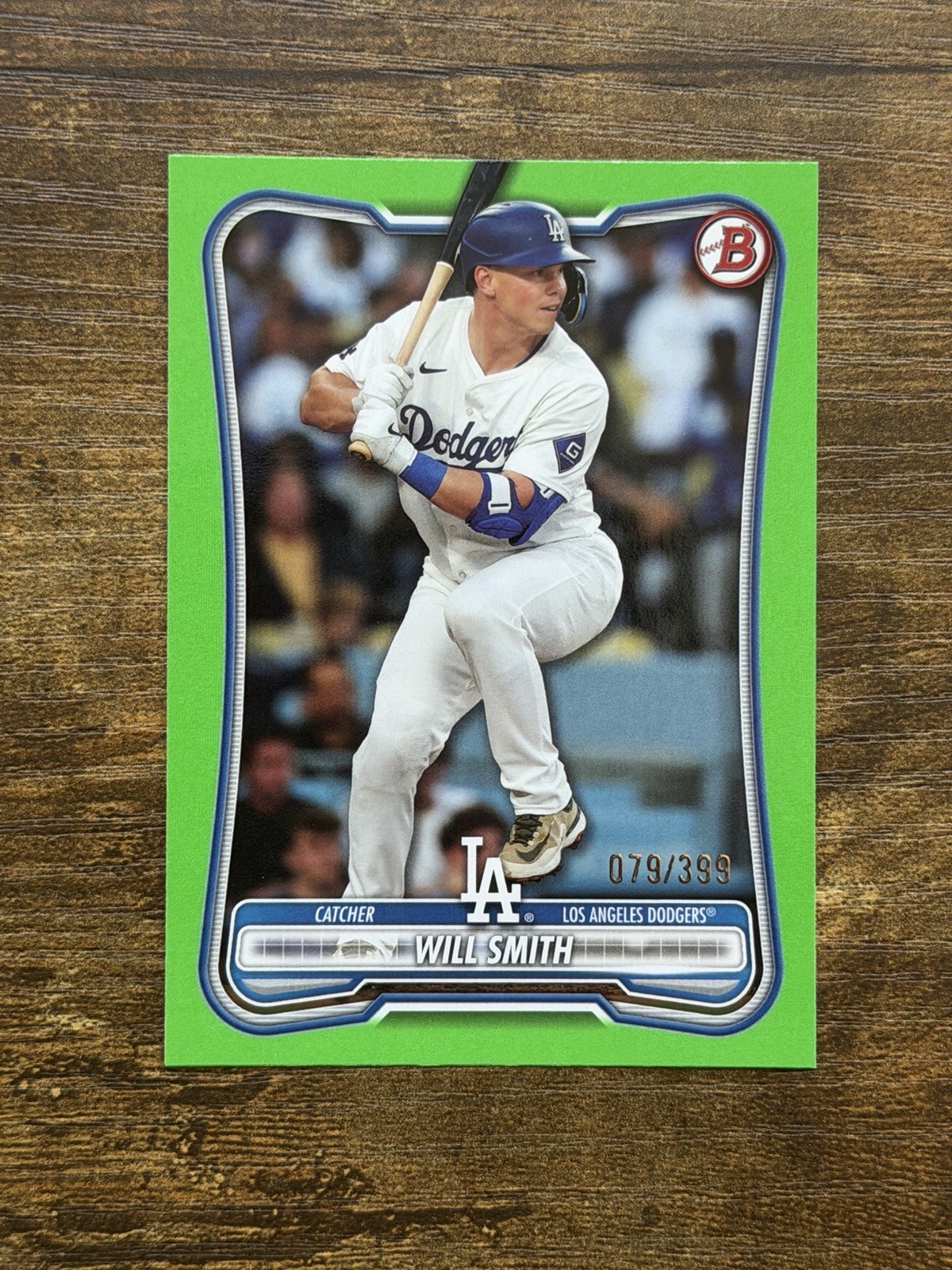 WILL SMITH 2026 BOWMAN NEON GREEN BORDER PAPER #24 /399 DODGERS