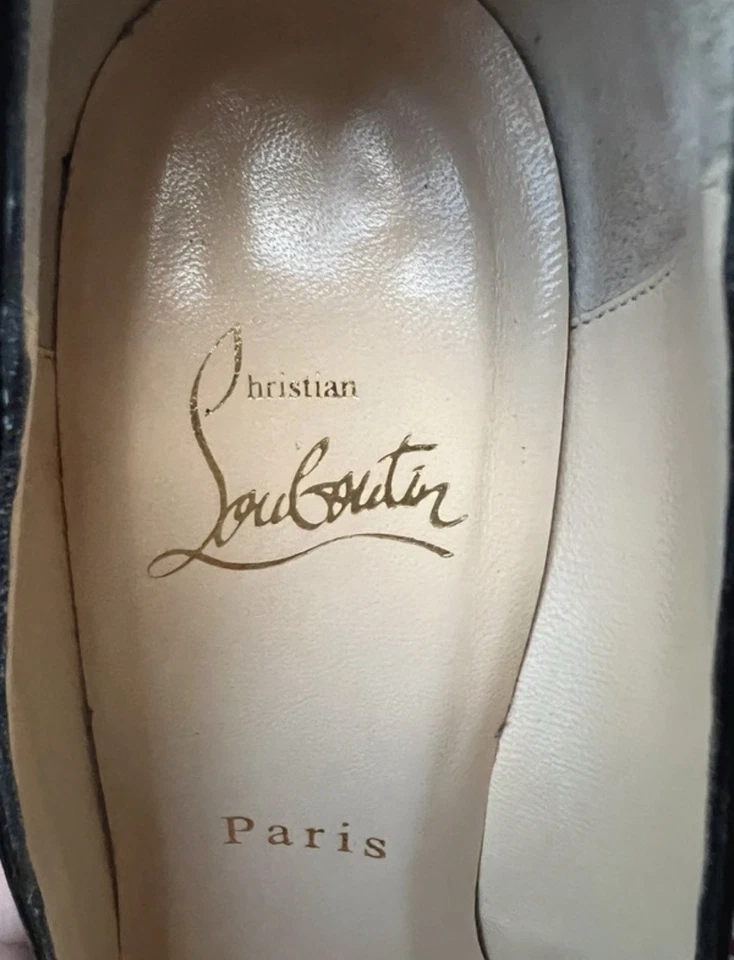 Christian Louboutin Pigalle 100 Size 36 Black Patent - Photo 3/4