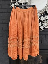 Magnolia Pearl Eyelet Skirt in Arancia OS