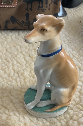 Antike Staffordshire Windhund Whippet Hund Figur 5 1/2" - Bild 1 von 5