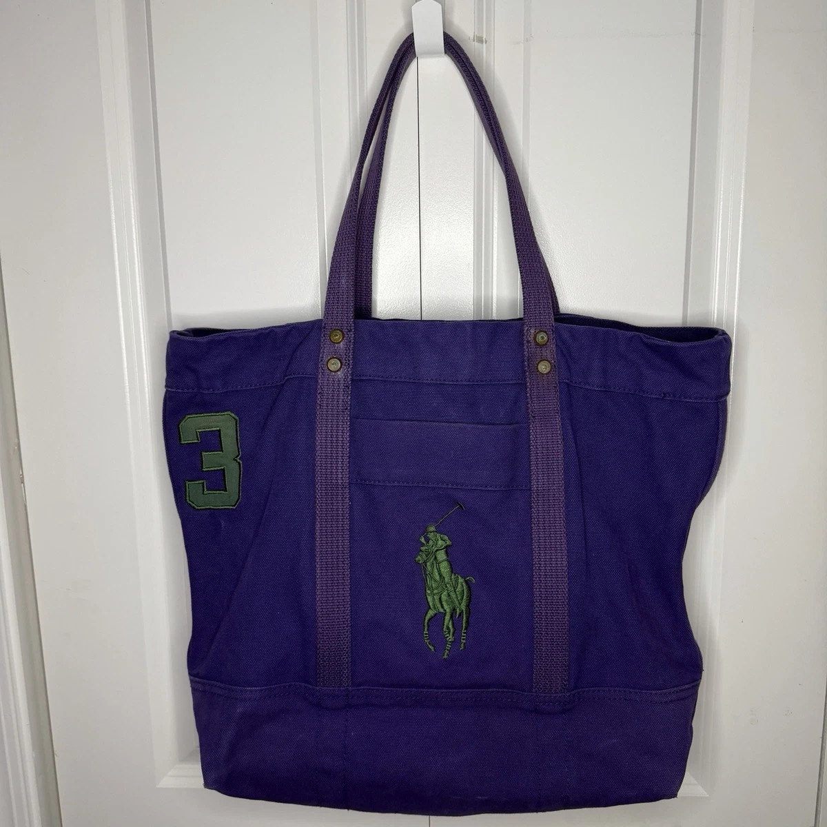 Polo Ralph Lauren purple canvas tote bag Polo Ralph Lauren Purple Tote Bags for Women | Mercari main image 4