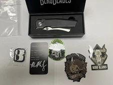 Berg Blades Barber Button Lock Blackwashed/Satin Finish