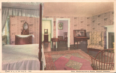 General Washington Room Mount Vernon Postcard