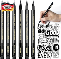 Kalligraphie Stifte Set FüR AnfäNger, Brush Pen, Handlettering, 6 StüCk