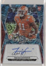2020 Panini Spectra Rookie Neon Blue Prizm 67/75 Isaiah Simmons #8 Auto ow1