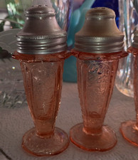 1 PR Jeannette CHERRY BLOSSOM SHAKERS PINK Glass REPRO SHAKER EXC. 2PR AVAIL