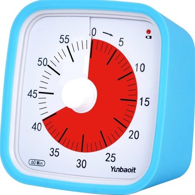 Timer Kinder Erwachsene Visuell 60 Minuten Countdown leise Blauschwarz