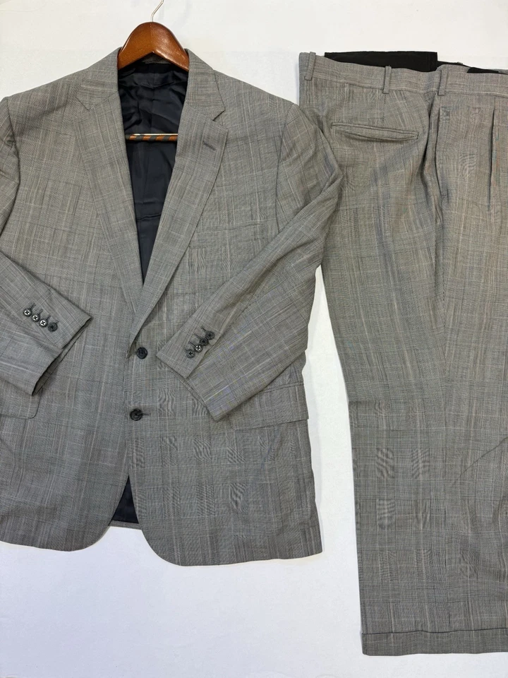 Traje a Cuadros Pata de Gallo Personalizado Tom James Hound And Sherry a Medida 47 40 Foto 2 de 4