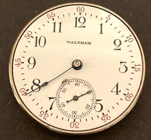 Antique 1912 Waltham Model 1900 110 Pocket Watch Movement Parts/Repair 0s 7j USA