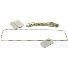 3 US Military Dog Tag American Engravable ID Blank 30"