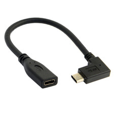 CY USB-C USB 3.1 Type C Male to Female 90 Degree Right Angled Extension Data Cab