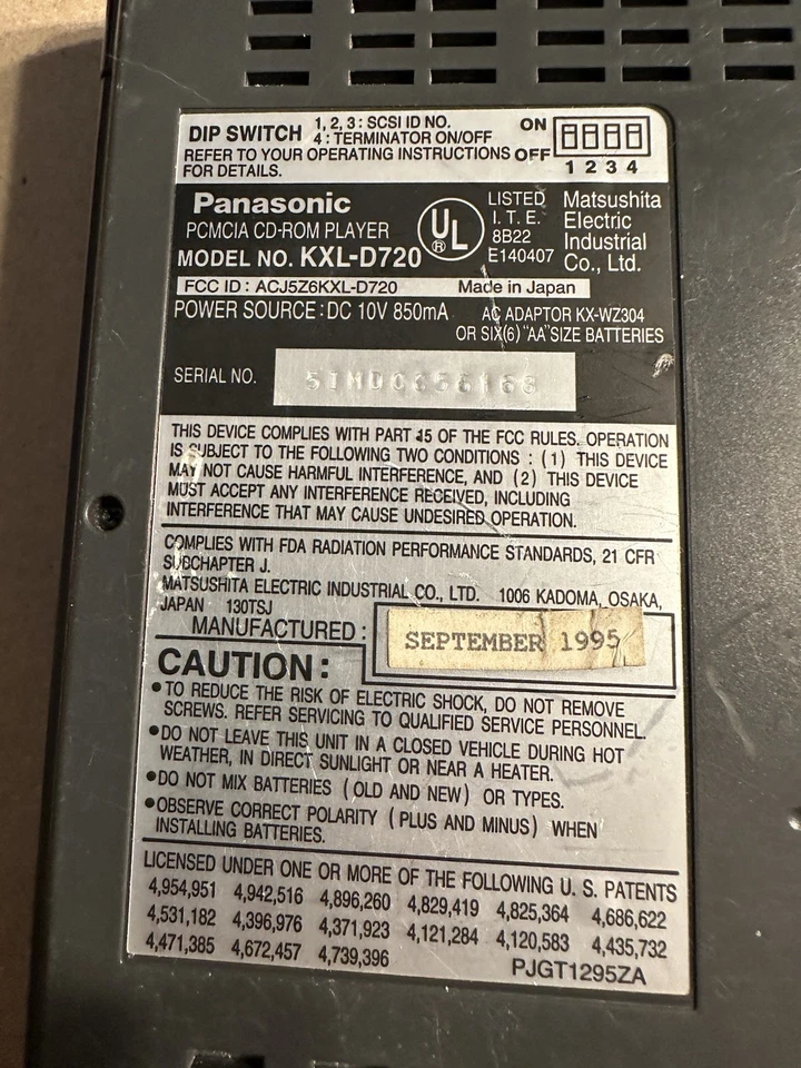 Vintage 1995 Panasonic KXL-D720 CD-Rom CD Player Tested Working - Image 3 of 4