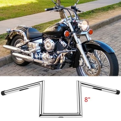 For Yamaha V Star 650 250 1100 Drag Star 8'' Rise 1'' Z-Bar Ape Hanger Handlebar