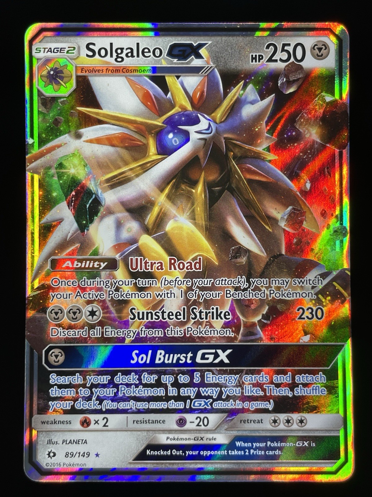 Solgaleo GX  89/149 Ultra Rare Sun & Moon Set Pokemon TCG Nm