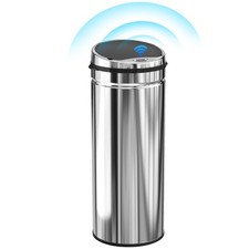 HOMCOM 50L Sensor Bin, Stainless Steel Kitchen Bin with Automatic Close
