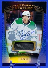 💫 2024-25 UD STATURE HOCKEY JASON ROBERTSON PREMIUM AUTO BLUE #'D 4/10 DALLAS