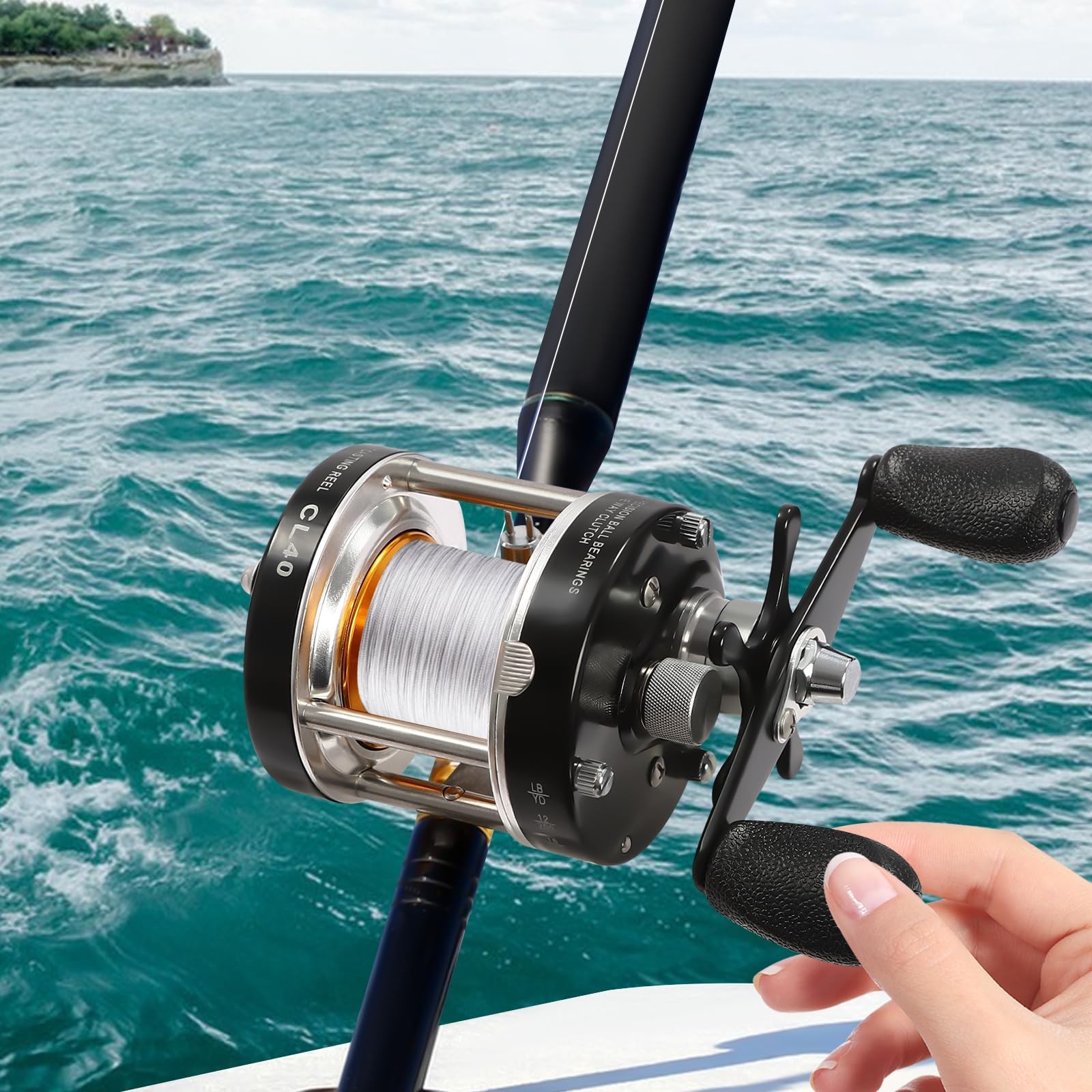 Stainless Steel Round Baitcasting Reel Baitcasting Fishing Reel Large ...